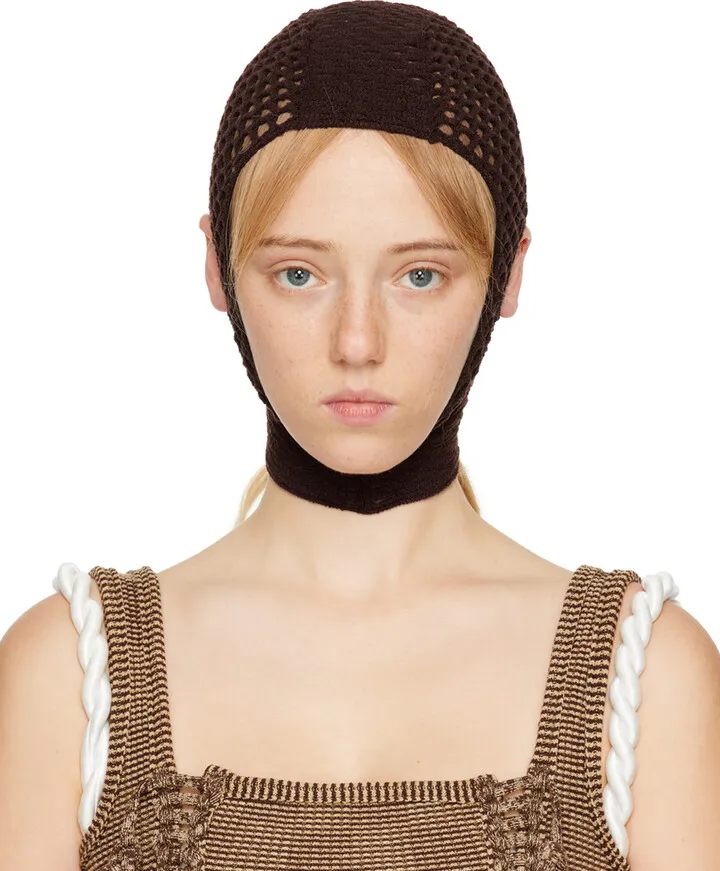 Isa Boulder SSENSE Exclusive Brown Map Balaclava