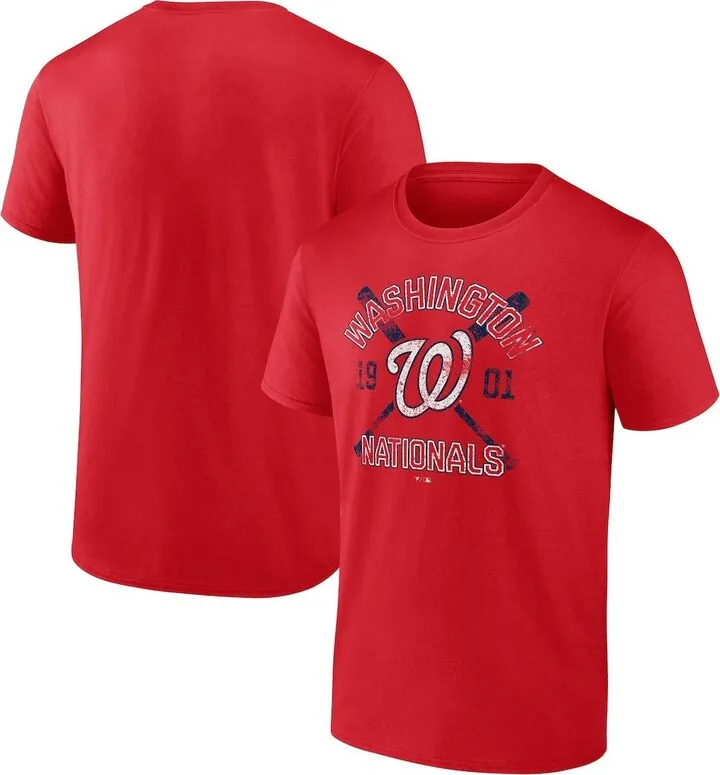 Men's Fanatics Branded Red Washington Nationals Second Wind T-shirt