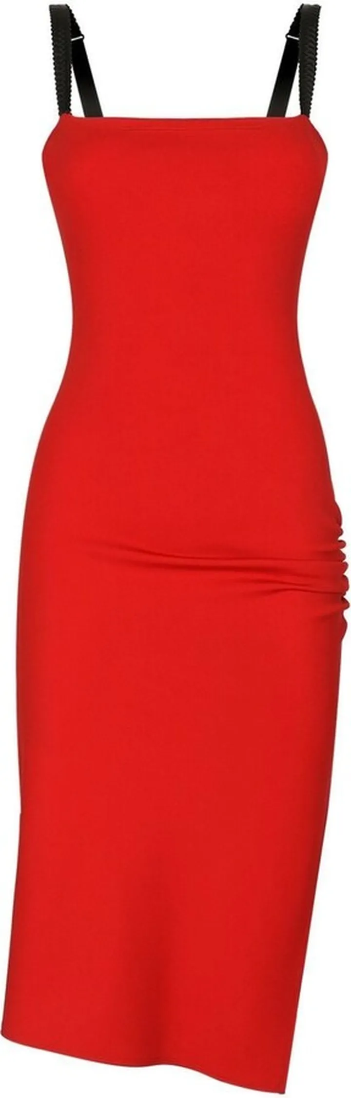 Ruched-Detail Midi Dress