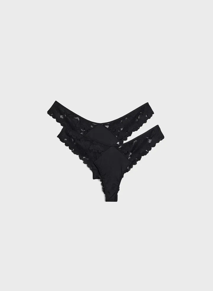 2 Pack High Leg Brief