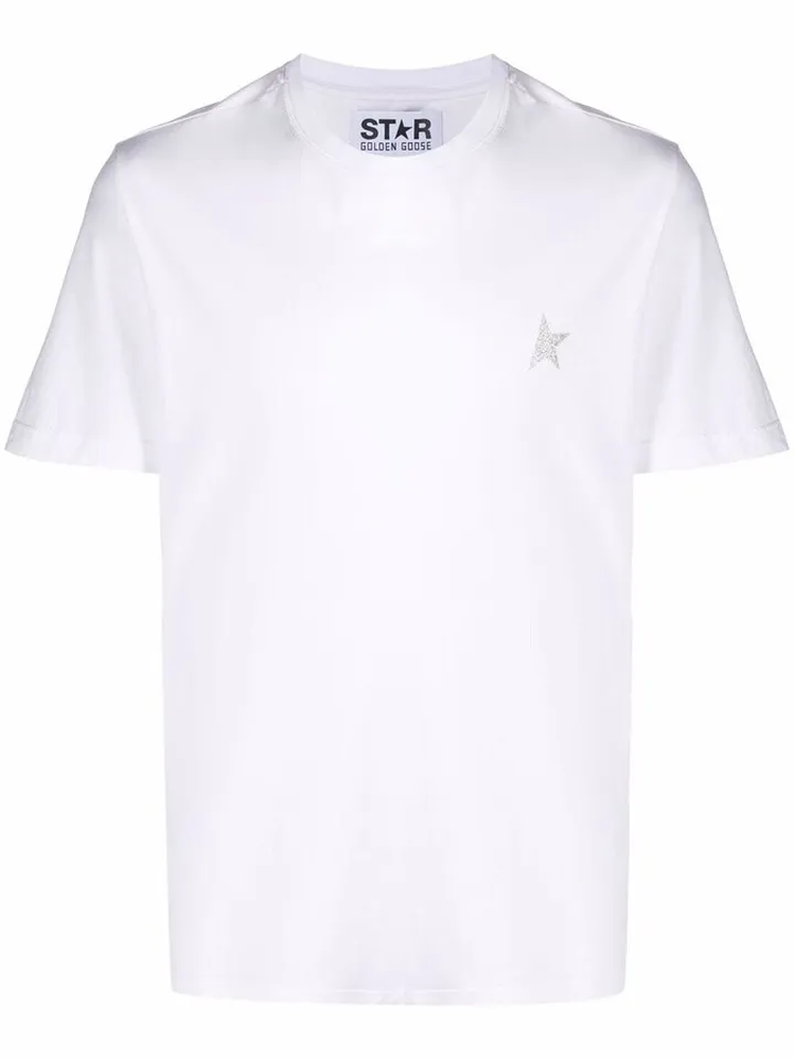 glitter logo-print short-sleeve T-shirt