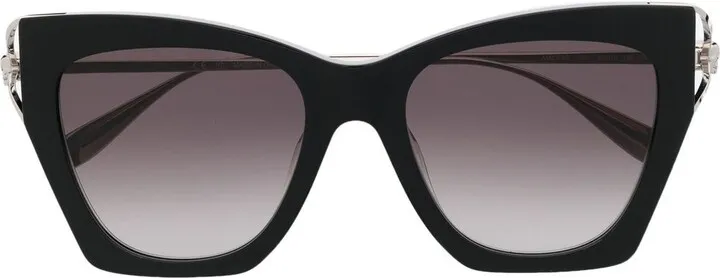 Skull-stud cat-eye sunglasses