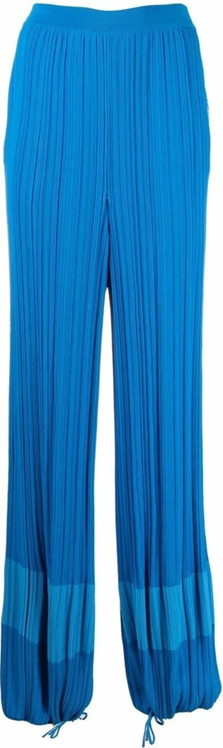 Colour-Block Ribbed-Knit Straight-Leg Track Pants