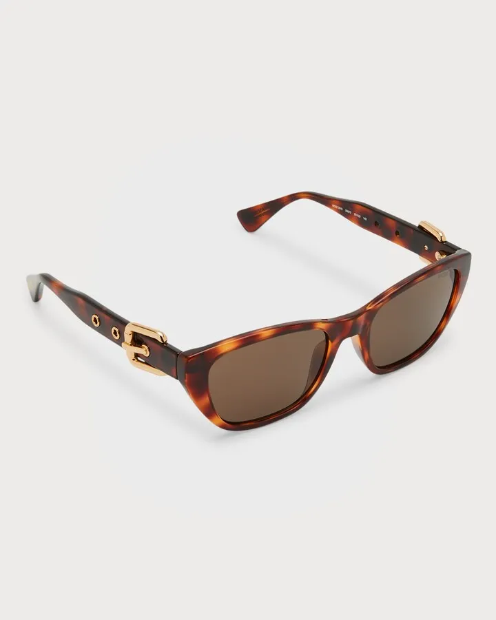 Buckle Nylon & Plastic Cat-Eye Sunglasses