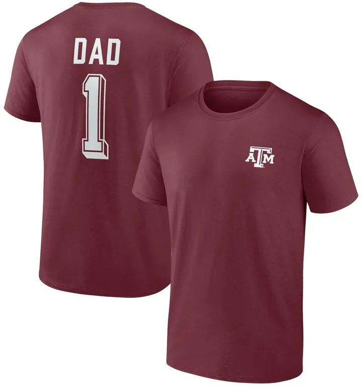 Men's Fanatics Branded Maroon Texas A & M Aggies Team #1 Dad T-shirt