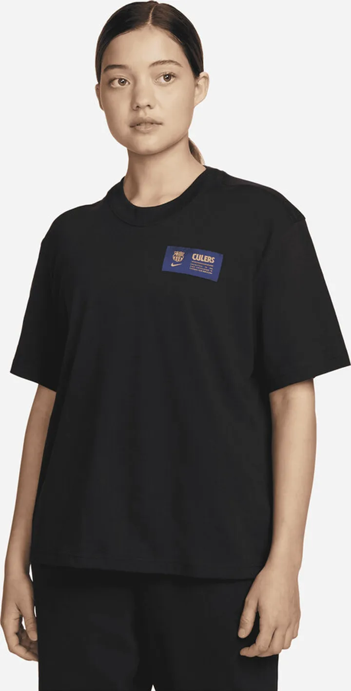 Women's Nike FC Barcelona Soccer T-Shirt in Black