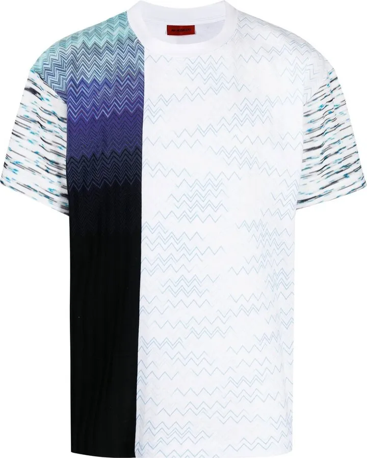 zigzag print T-shirt