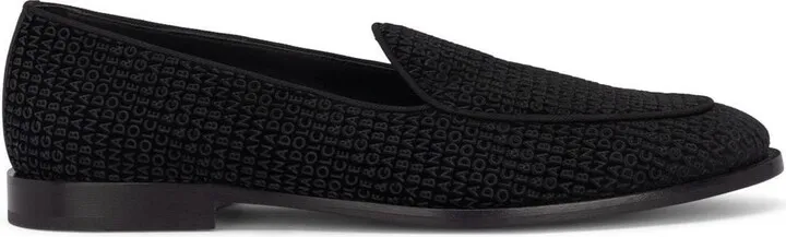 Logo-Print Leather Slippers
