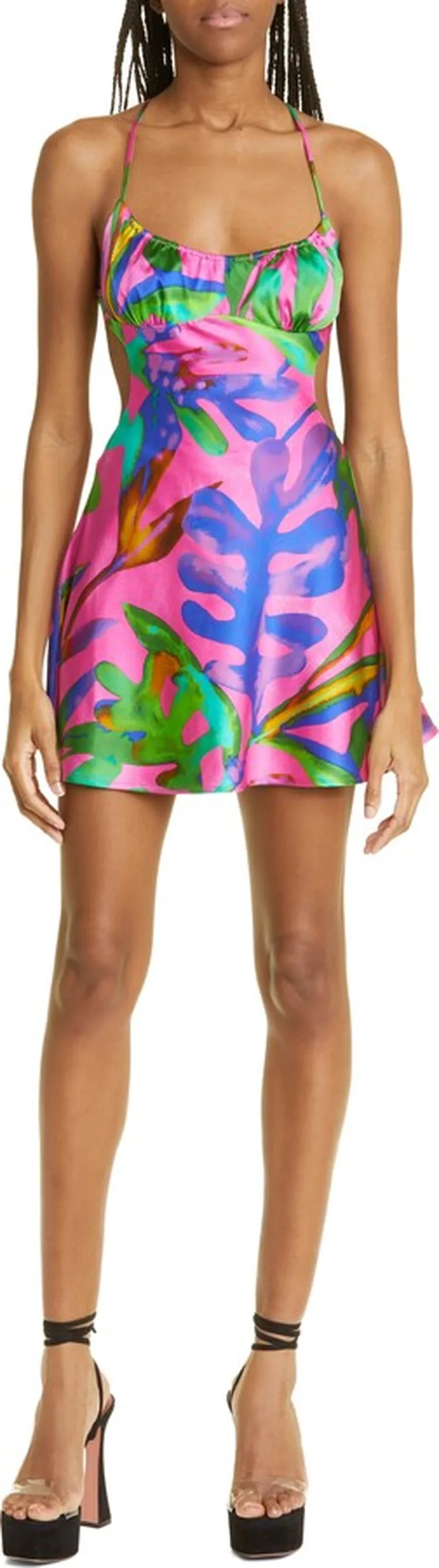 Josefine Cutout Satin Minidress