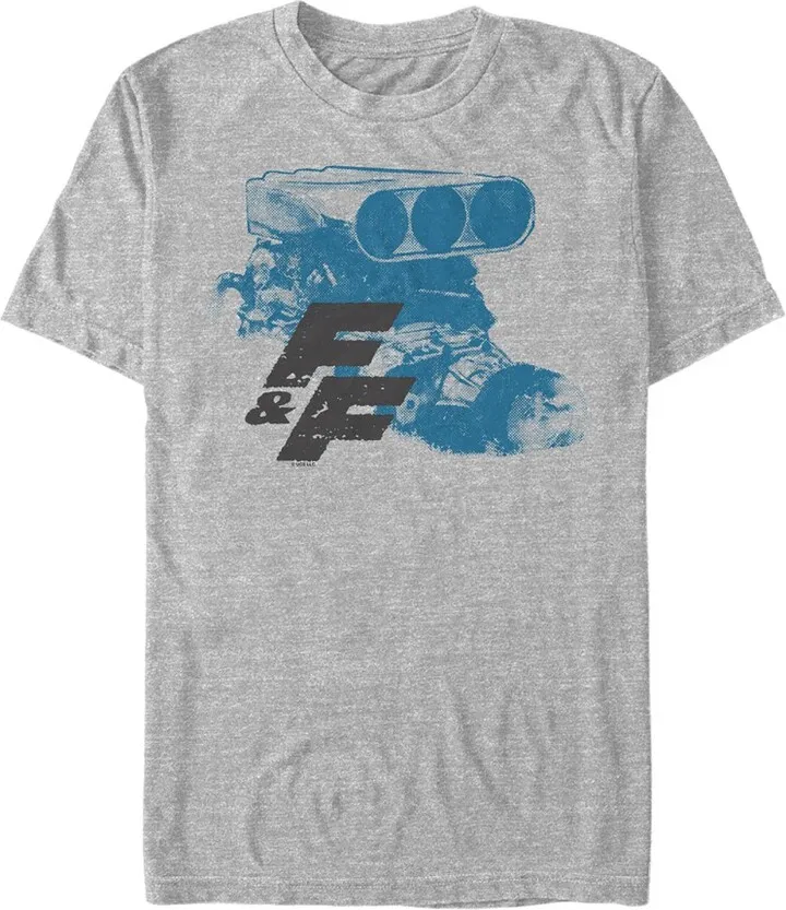 Men's Fast & Furious FF Engine Logo T-Shirt - Athletic Heather - Large
