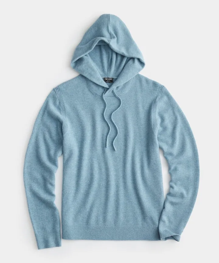 Cashmere Hoodie In Oil Blue