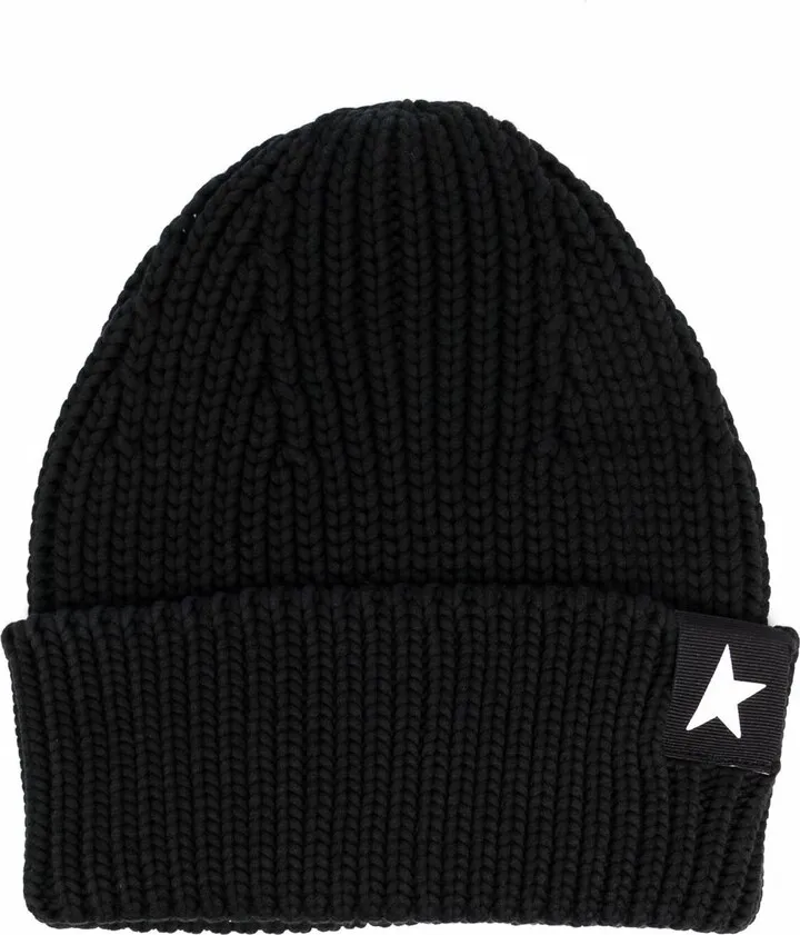 Chunky-Knit Logo-Patch Beanie
