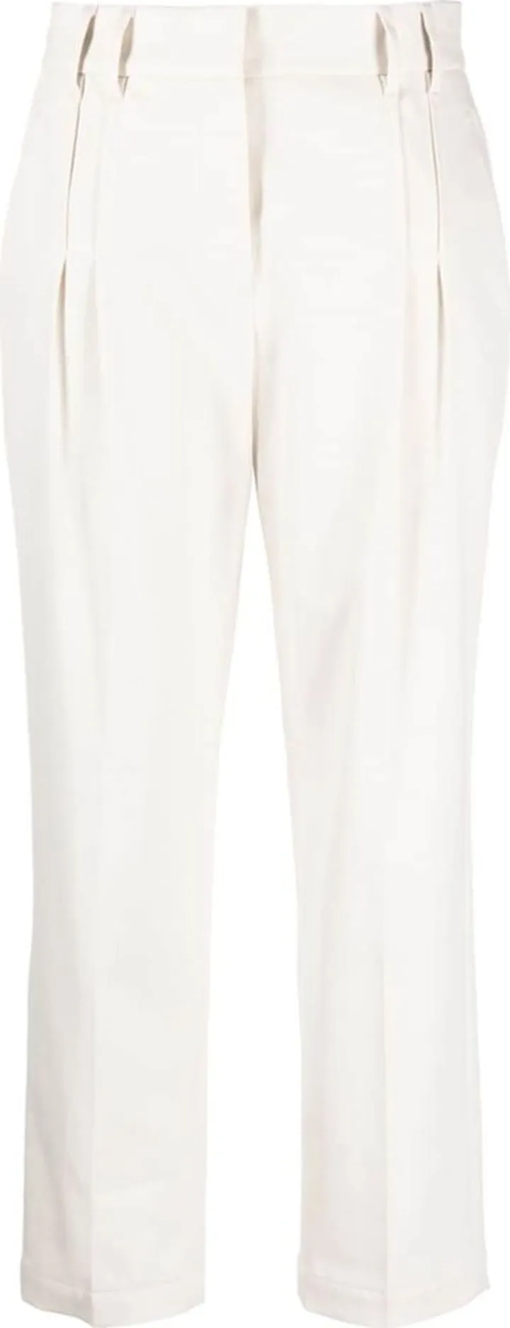 High-Waisted Straight-Leg Trousers