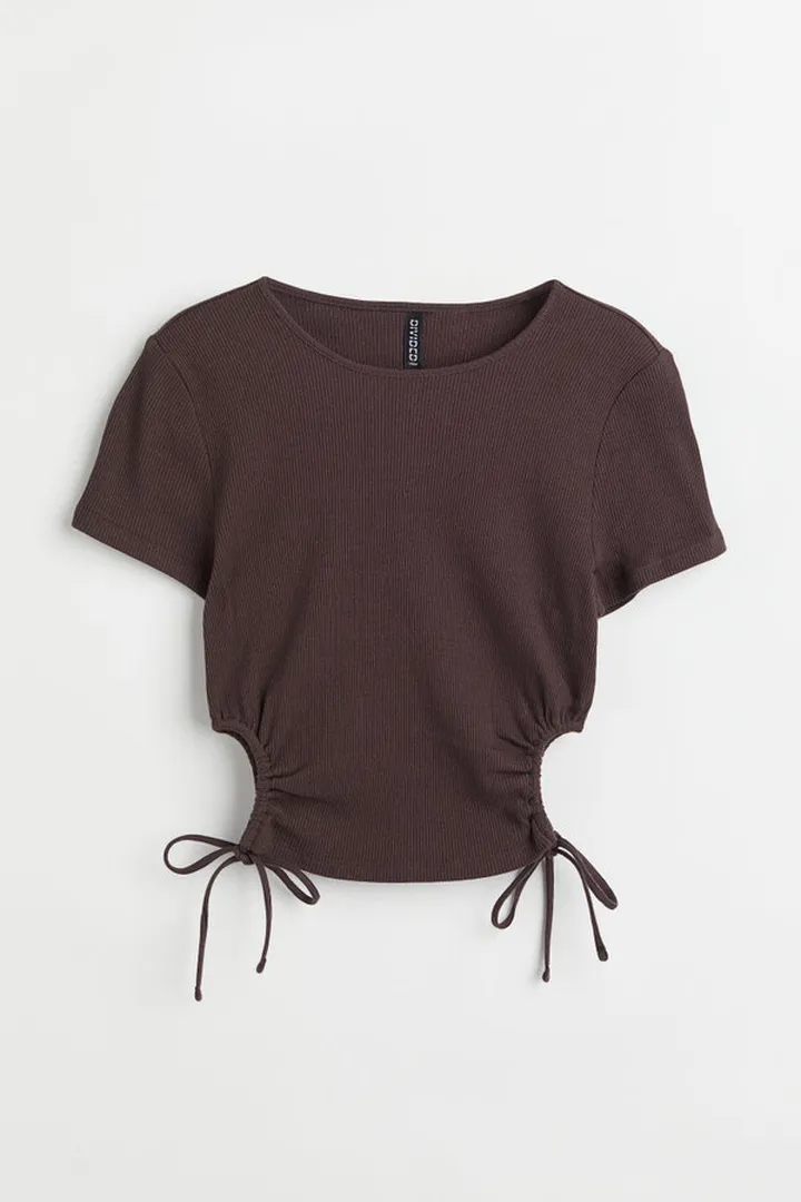 Ribbed Cut-out Top