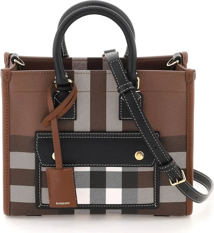 Burberry Tartan Checked Freya Tote Bag