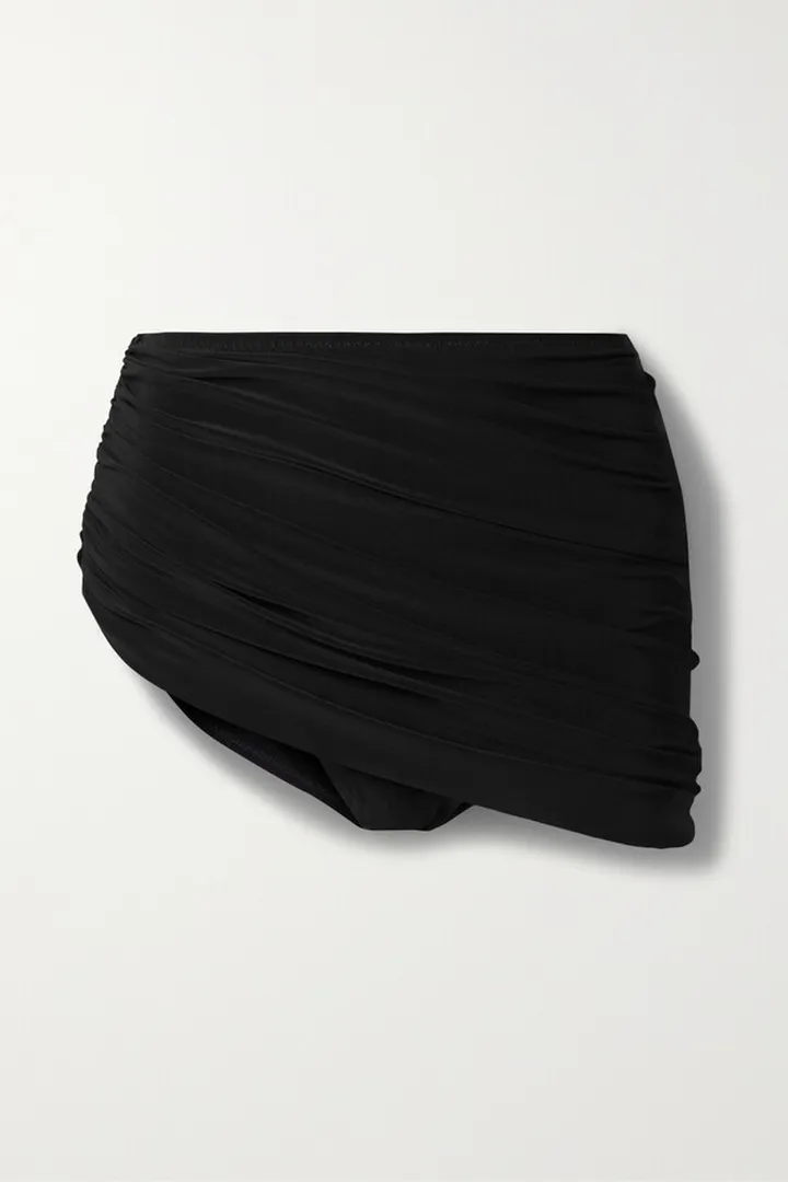 Norma Kamali - Diana Ruched Bikini Briefs - Black