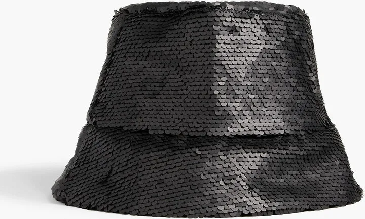 Yuki sequined woven bucket hat
