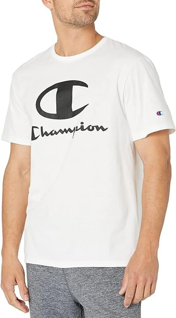 Champion Lightweight Short Sleeve Tee (White) Men's Clothing