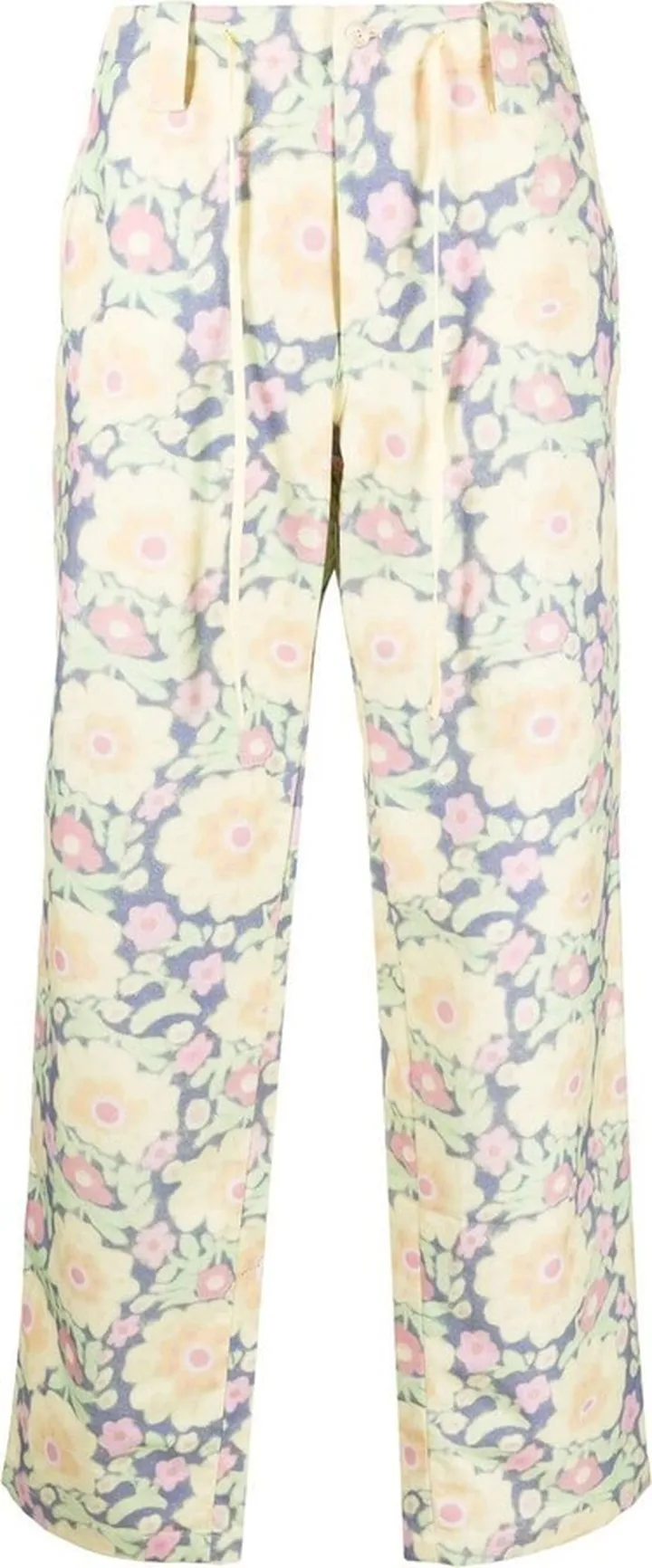 Floral-Print Straight-Leg Trousers