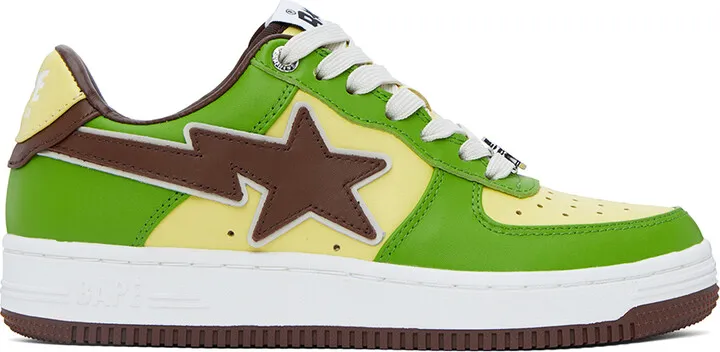 BAPE SSENSE Exclusive Green Sta Sneakers