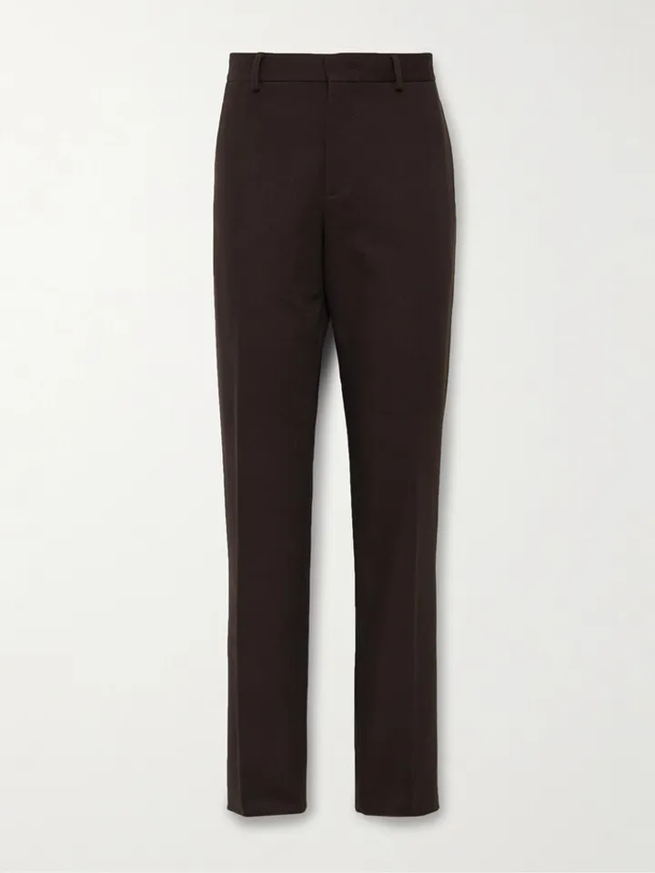 Merse Straight-Leg Cotton Oxford Trousers