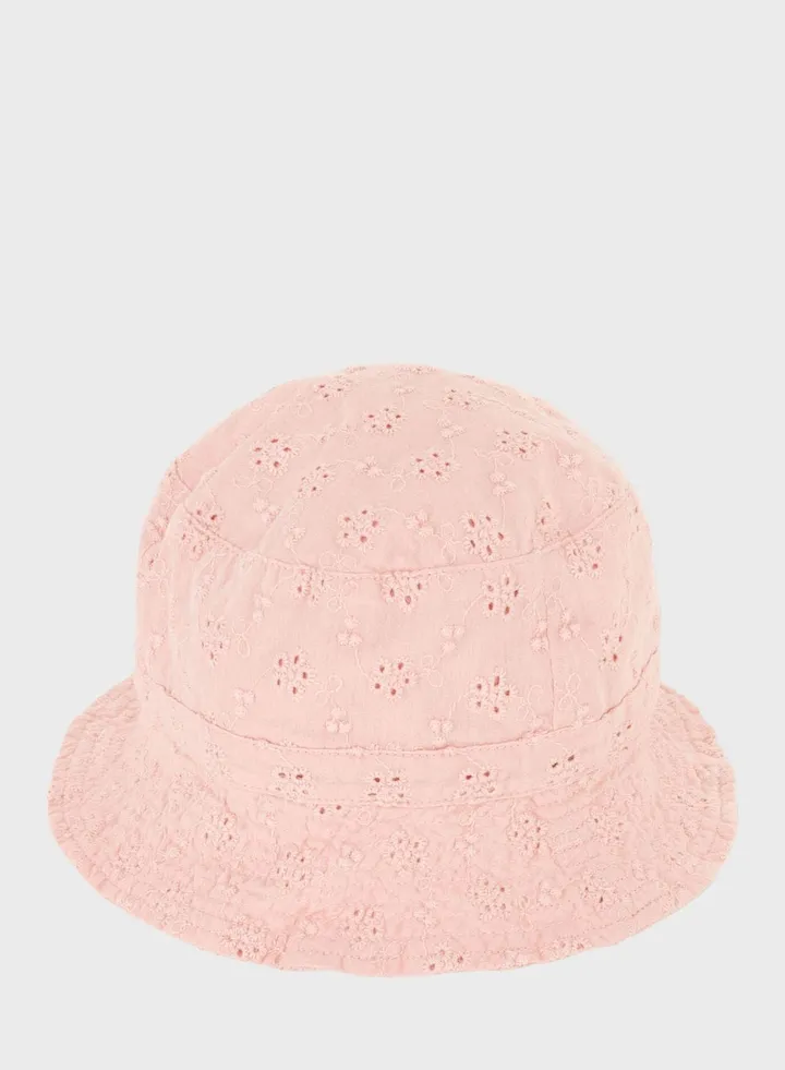 Kids Broderie Anglaise Sun Hat