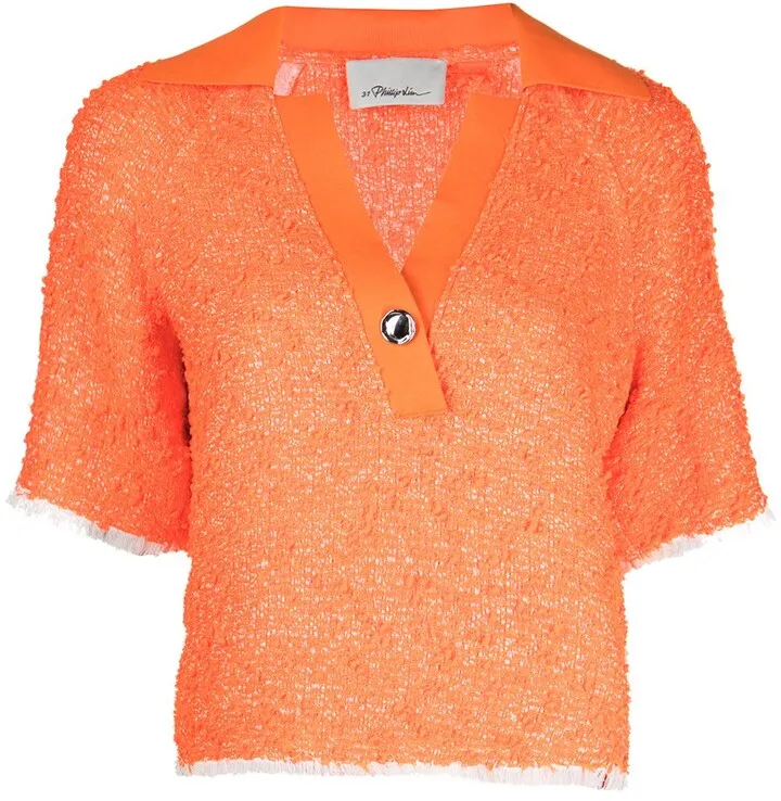 Tweed Polo Top