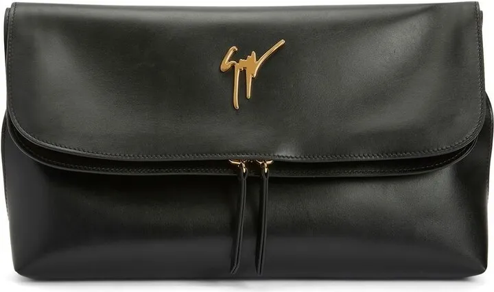 Logo-Plaque Clutch Bag