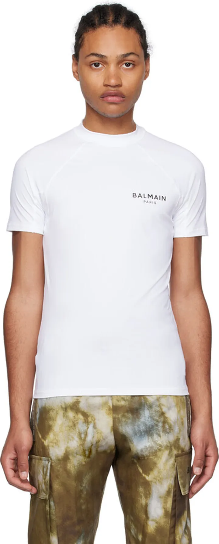 Balmain White Printed T-Shirt