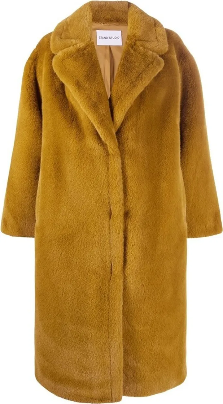 Faux Fur Single-Breasted Coat