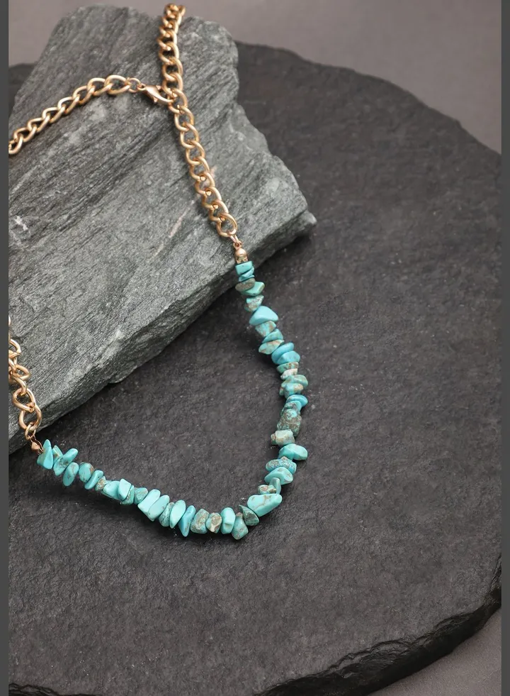 Gold Plated Designer Stone Necklace