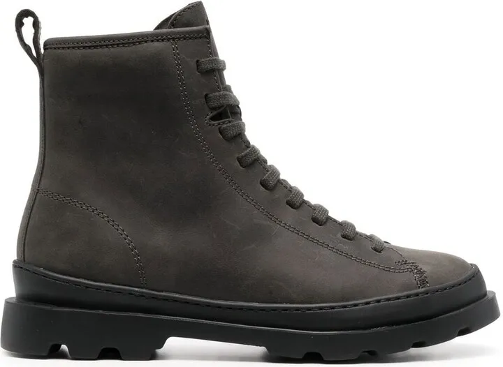 Lace-Up Leather Boots