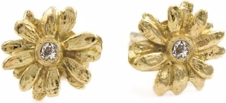 18kt yellow gold Teeny Tiny diamond stud earrings