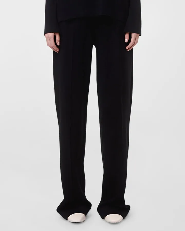 Luxe Seamed Wide-Leg Lounge Pants
