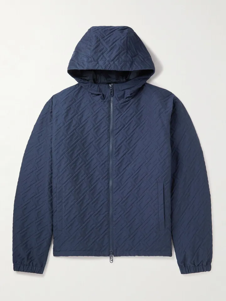 + K-Way Baguette Monogrammed Cotton-Blend Hooded Bomber Jacket
