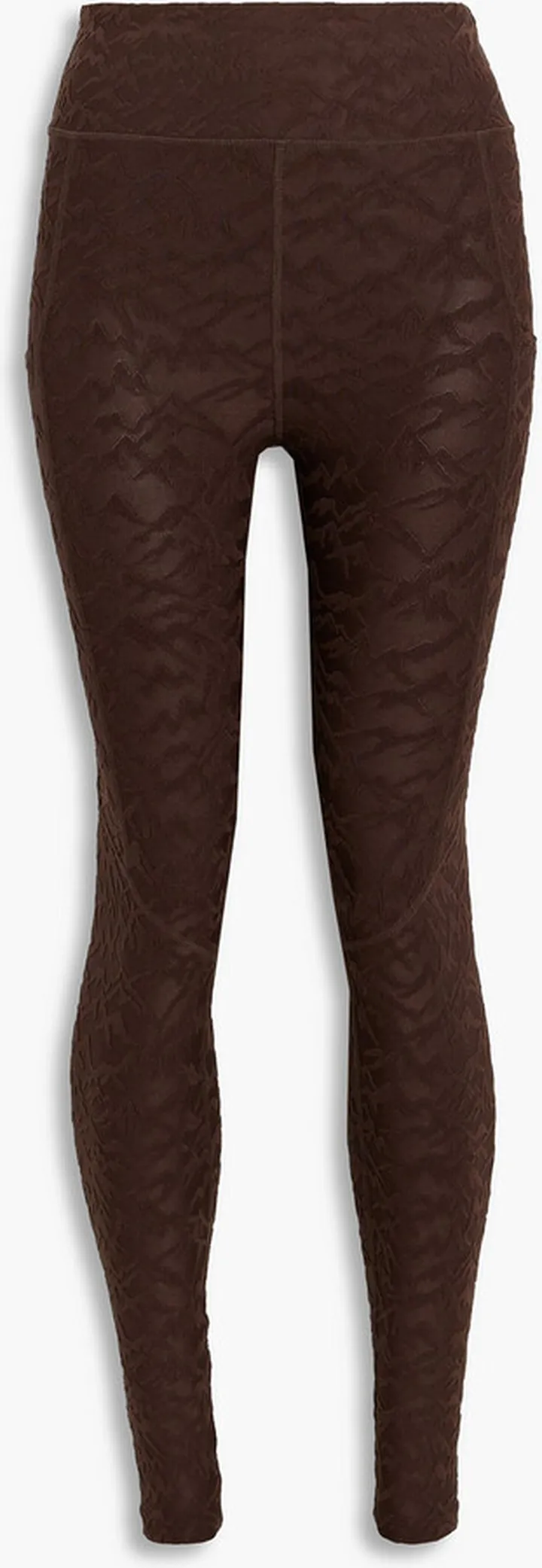 Stretch-jacquard leggings