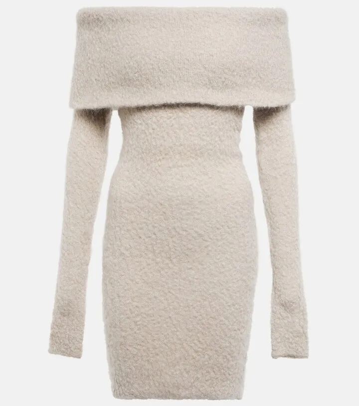Aria wool-blend minidress