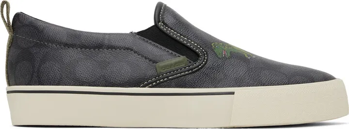 Coach 1941 Black Skate Rexy Slip-On Sneakers