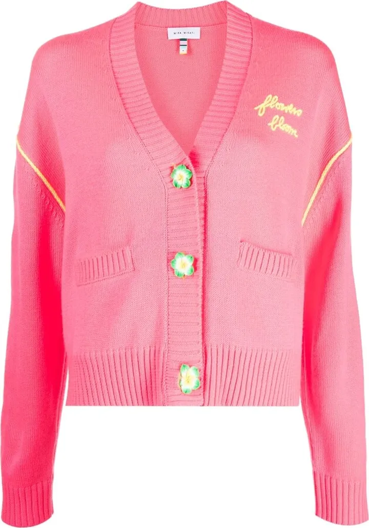 Flowers Bloom V-neck cardigan