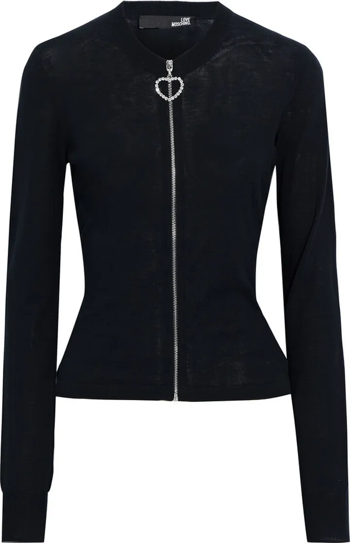 Crystal-embellished cotton and silk-blend jersey cardigan