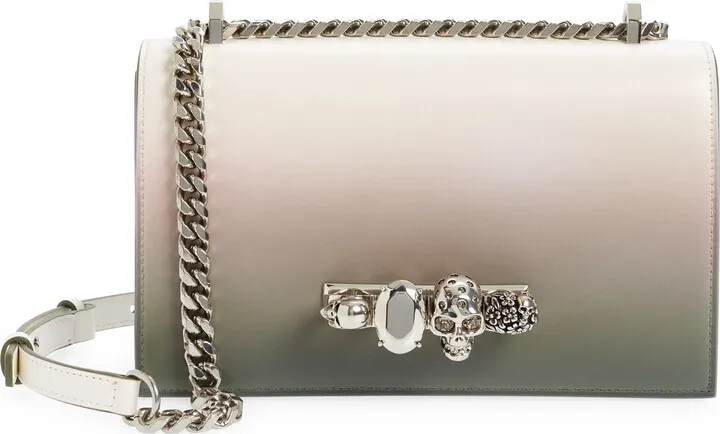 Jeweled Ombré Leather Shoulder Bag