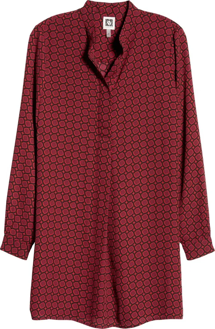 Nehru Geo Print Popover Tunic Top