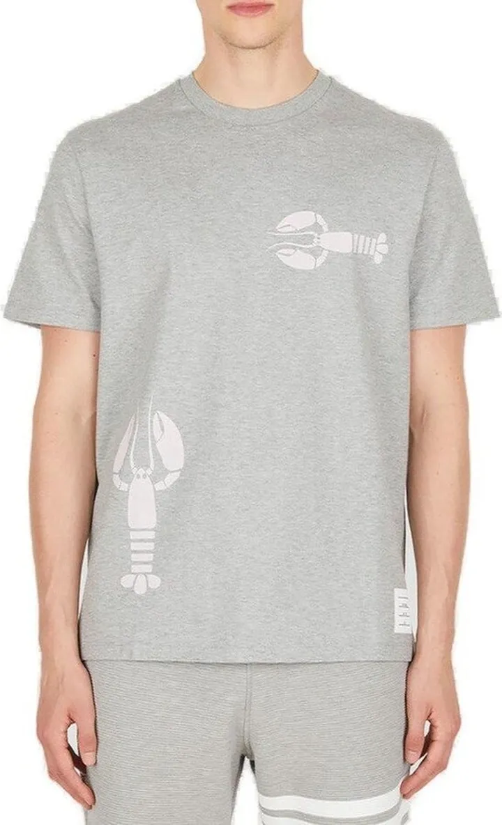Thom Browne Lobster Icon Printed Crewneck T-Shirt