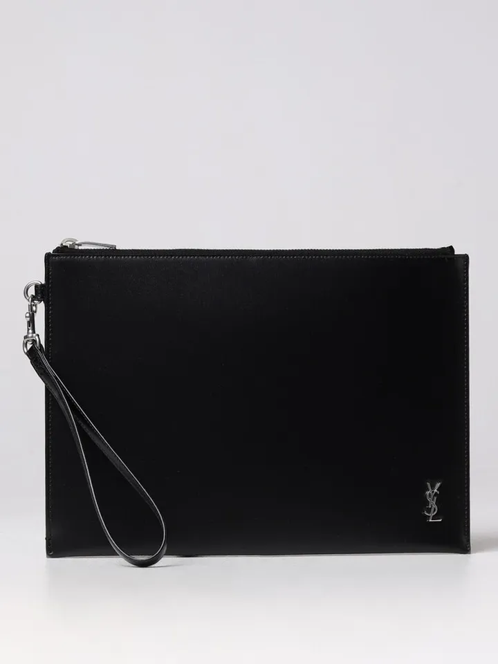 Saint Laurent leather clutch