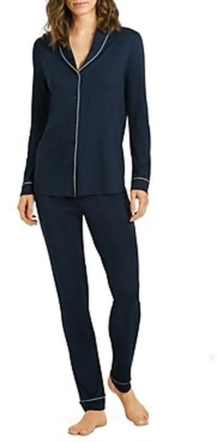 Hanro Natural Comfort Long Sleeve Pajama Set