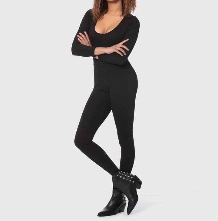 Anna Ankle Pant in Ponte Black