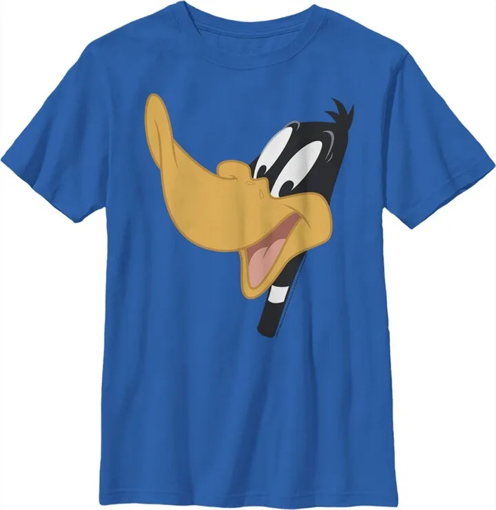 Boy's Looney Tunes Daffy Duck Smile T-Shirt - Royal Blue - Large