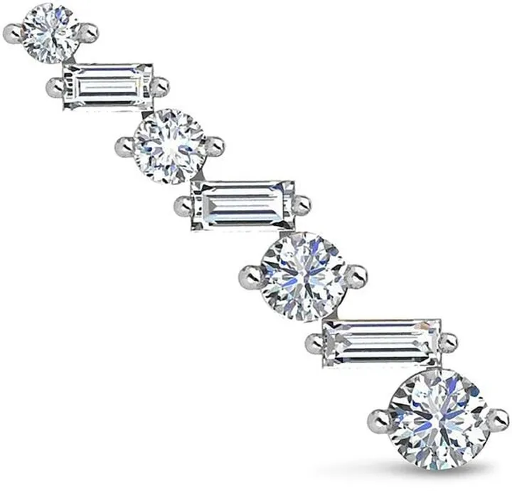 18kt white gold ANA diamond left ear cuff