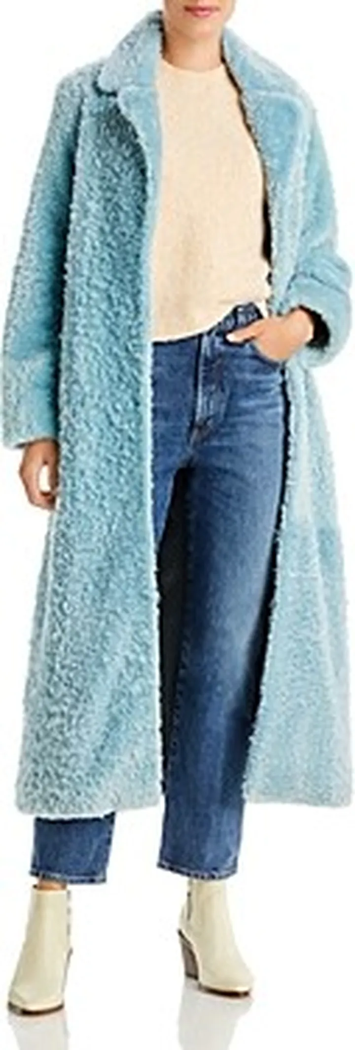 Nour Nammour Shearling Trench Coat