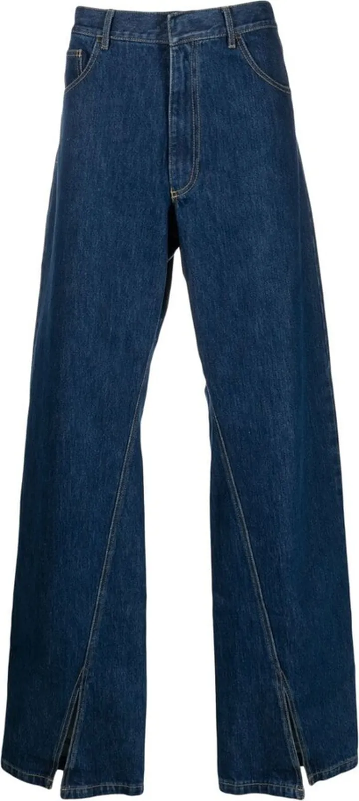 Wide-Leg Denim Trousers